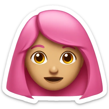 Moño color rosado sticker