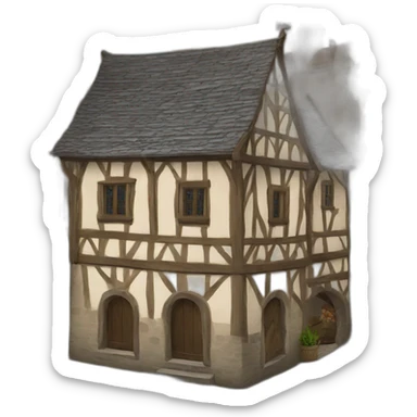 medieval town hall sticker