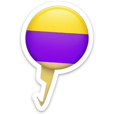 Intersex pride flag with yellow background and purple circle in the middle  sticker