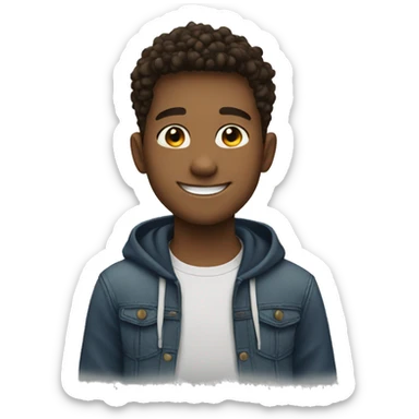 cute teenage boy smile sticker