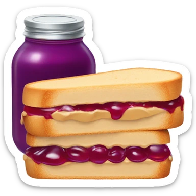 Peanut butter and jelly sandwich sticker