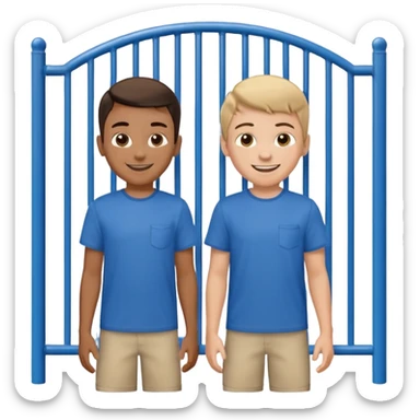 Enfants garçons portail  sticker