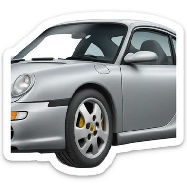 Porsche car is oily sticker