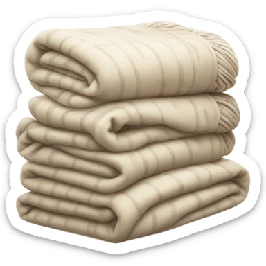cosy blanket stack beige sticker