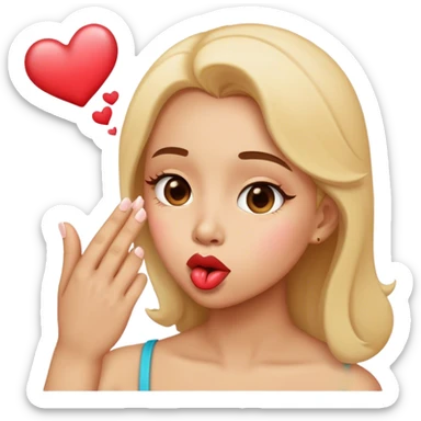 Blowing kisses sticker