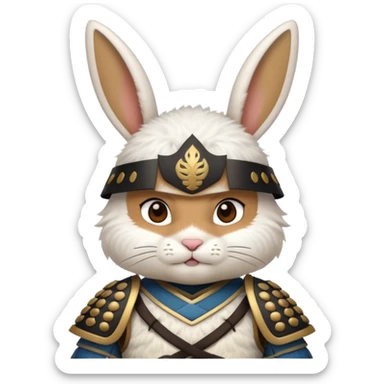 a samurai bunny sticker