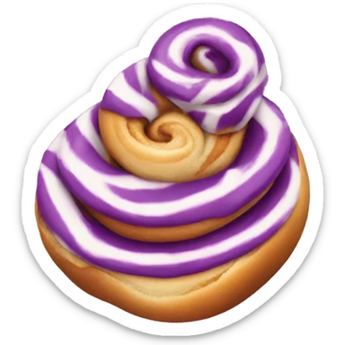 purple cinnamon bun sticker