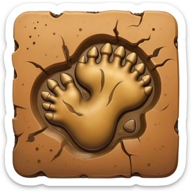 dinosaur footprints sticker