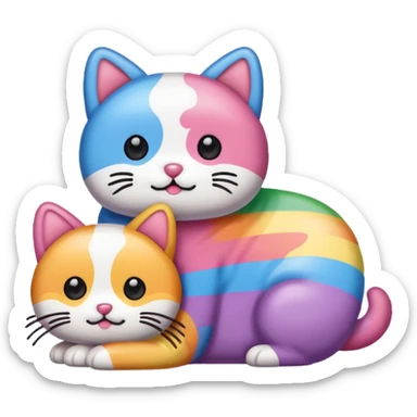 Nyan dog VS Nyan cat sticker