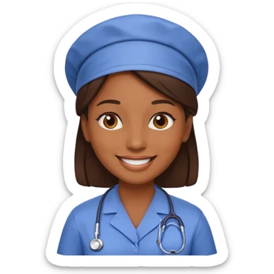 woman health worker sticker