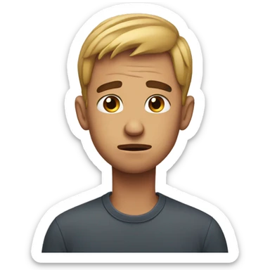 Heartbroken guy sticker