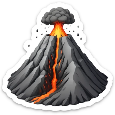 Volcano before eruption sticker
