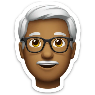 doy with glasses sticker