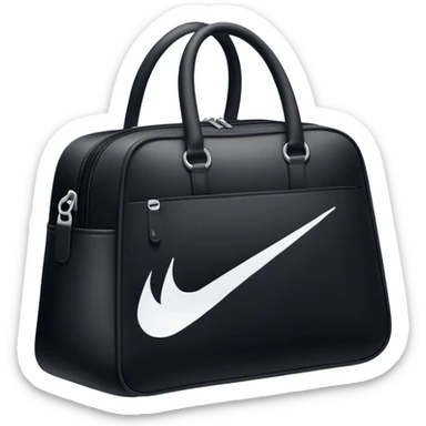 Bag with a nike sign on it sticker