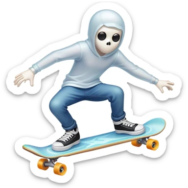  ghost skater boi ghost sk8 boarding sticker