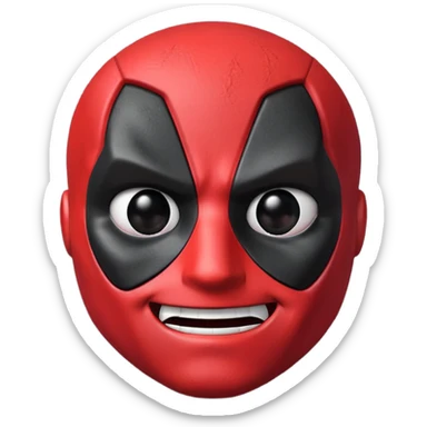 create a deadpool face emoji without body sticker