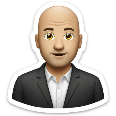Bald boss man sticker