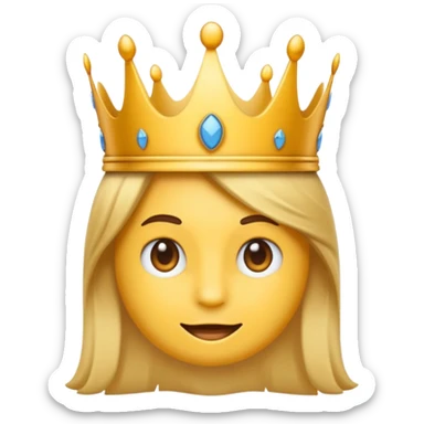 Erstelle mir ein emoji mit einer Krone sticker