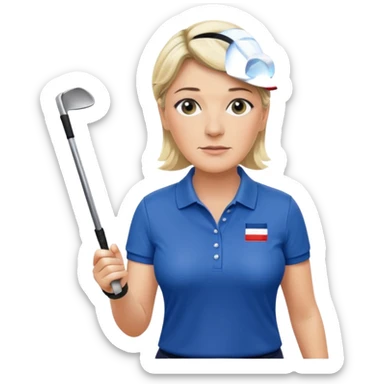 Marine Le Pen qui fait du golf  sticker