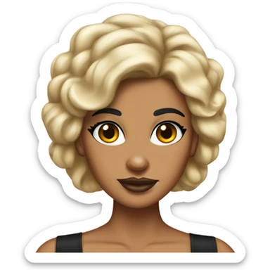 Tanned woman with black hair pin up leopard  sticker