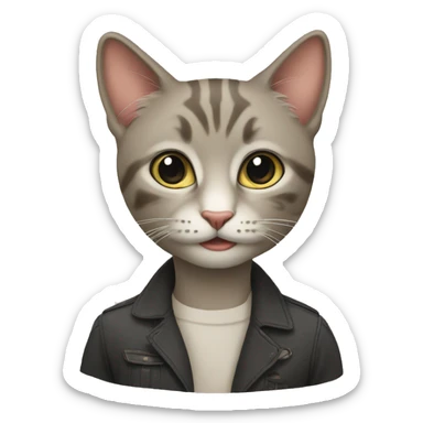 Кошка девочка sticker