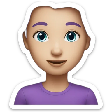 Violet heart sticker