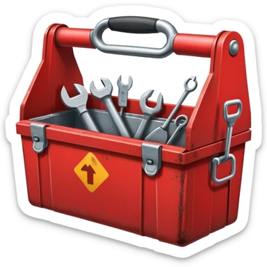red toolbox  sticker
