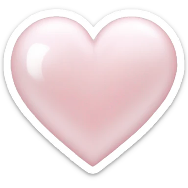 pearl light pink heart sticker