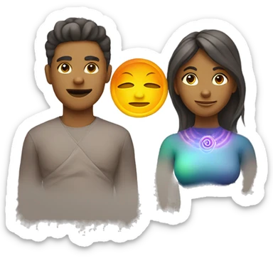 Chakra man and woman  sticker