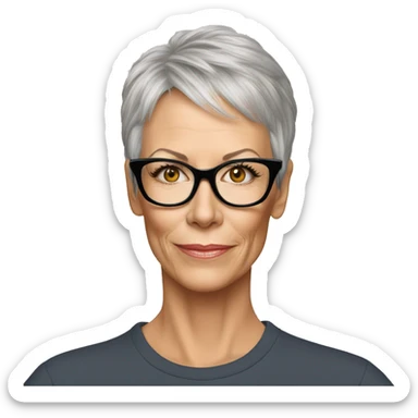 super realisticjamie lee curtis wearing tee sticker
