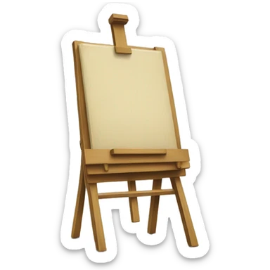 easel with a painting
 sticker