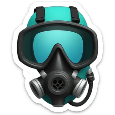 Scuba diver mask sticker