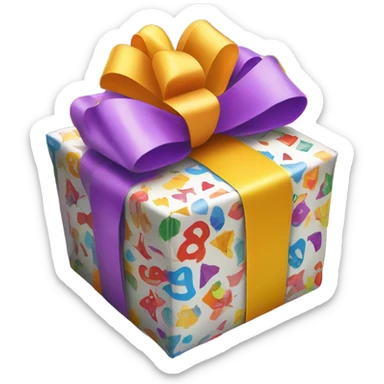 a largre birthday present sticker