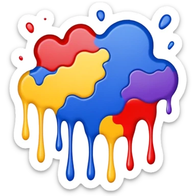 Make a painting which is splattered paint sticker