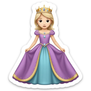 curtsey (girl curtseying to a queen) sticker