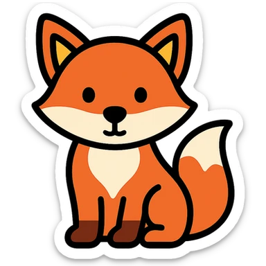 little fox sticker