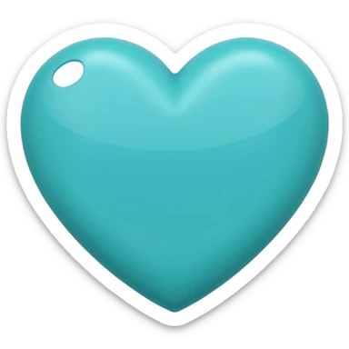 turquoise heart sticker