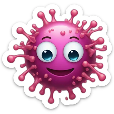 smiling Immune cell with a single hand sticker
