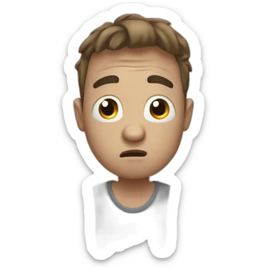 stressed man sticker