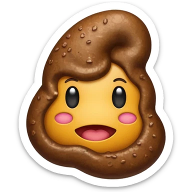 Poop emoji with supermicro logo sticker
