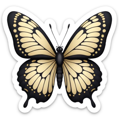 Borboleta preta sticker