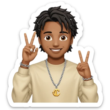 Playboi Carti YVL hand sign sticker
