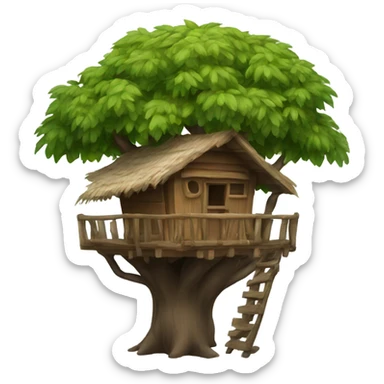 Tree hut sticker