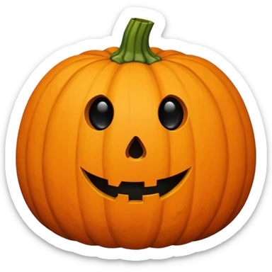 realistic pumpkin with a small black round hole in the side, the hole is oozing a thick white substance sticker