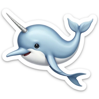 narwhal, exotic animal sticker