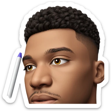 realistic portrait of a man sticker