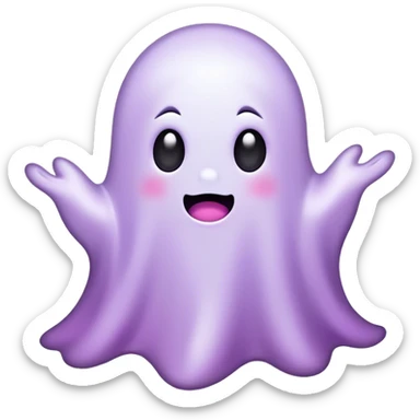 Cute lilac ghost sticker