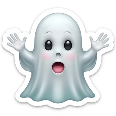 surprised ghost sticker