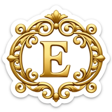 The word embellished decorated sticker