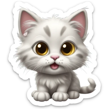very cute little kitten sticker
